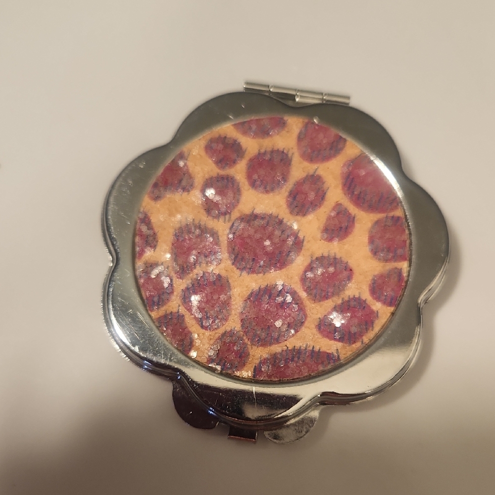 Leopard Print Compact Mirror